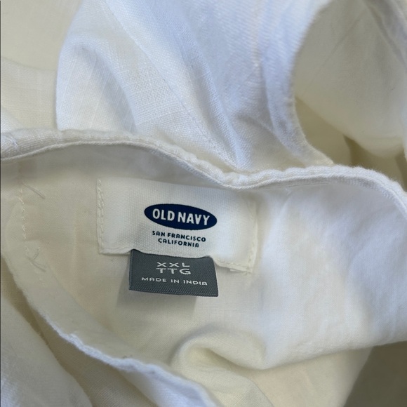 Old Navy White Cotton Pintuck Pleated Midi Dress Lined XXL - Picture 7 of 8